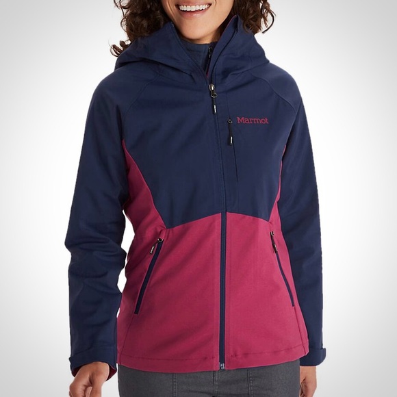 Marmot Jackets & Blazers - Marmot ROM 2.0 Waterproof Breathable Hooded Outdoor Navy & Pink Coat [size L]
